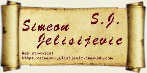 Simeon Jelisijević vizit kartica